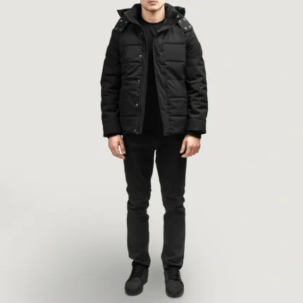 Exton Black Hooded Down Puffer Jacket