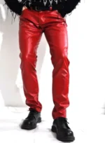 Leather All Coller Jeans