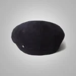New Men Black Driver Goat Leather Cap