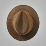New Men Brown Handmade Genuine Sheepskin Leather Cap