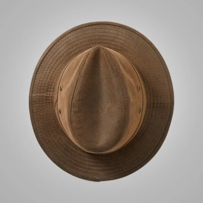 New Men Brown Handmade Genuine Sheepskin Leather Cap