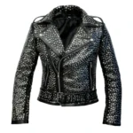 Patrick Studded Black Leather Jacket