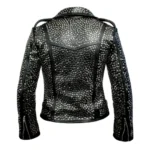 Patrick Studded Black Leather Jacket