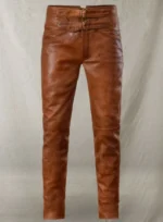 Soft Dark Jim Morrison Leather Pants