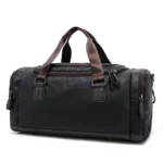 Travel Leather Black Bag