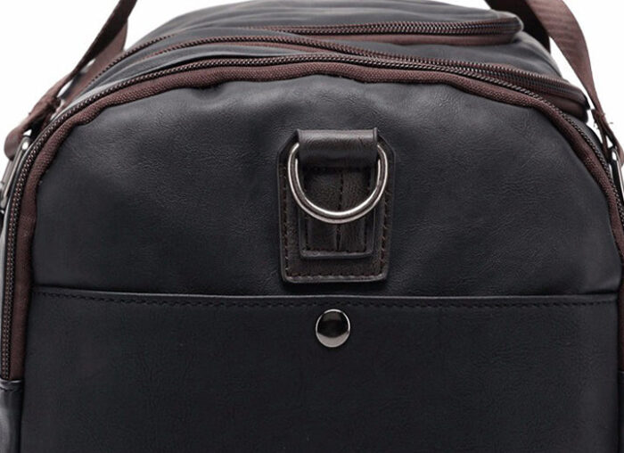 Travel Leather Black Bag