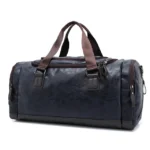 Travel Leather Blue Bag