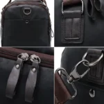 Travel Leather Blue Bag
