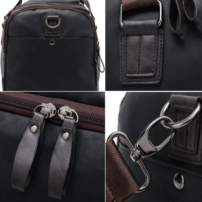 Travel Leather Blue Bag